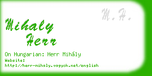 mihaly herr business card